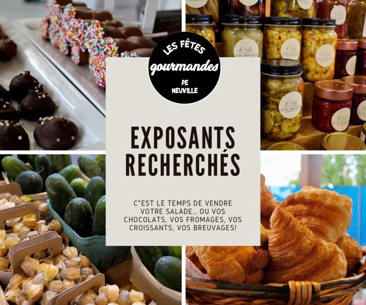 Appel aux exposants du terroir – Édition 2025 📣

Les #FGDN reviennent en août 2025 et nous ouvrons officiellement les inscriptions pour l’Espace Terroir! 🎉

👉 Envoyez votre candidature dès maintenant en écrivant à info@fetesgourmandesneuville.com avant le 31 mars.