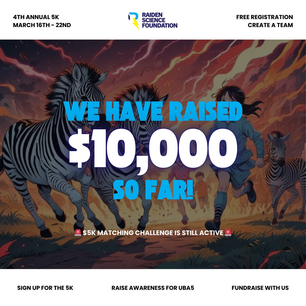 RaidenScience's tweet image. 🚨 Fundraising update
Thank you to everyone who has supported us. Please keep sharing, or if you haven’t joined yet, please consider creating a team. #Run4Raiden
🏃 🏃♀️ run4raiden25.raiselysite.com