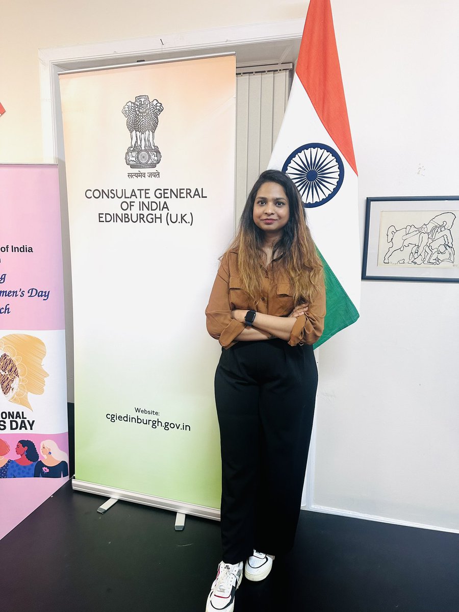 Harini____'s tweet photo. Honored to attend the #InternationalWomensDay event at the Consulate General of India, Edinburgh, UK. Truly inspired by @PamGosalMSP one of the first women of color in Scottish Parliament and a powerful voice for change. Her kindness, wisdom, and resilience shone through as she took the extra step to personally motivate me. Even during a quick tea break, she made time to chat, sharing her journey with a warm smile. She reminded me that women are never less than—that we belong in every room, every role, every decision. As a student, meeting her today has fueled my ambition. I look up to her as a politician, a leader, and an inspiration. Thank you for empowering us all. 🤍

#VoicesOfImpact #WomenLeaders #IWD2024 #Scotland #Leadership #WomenInPolitics #Inspiration #FutureLeaders #EqualityMatters #WomenEmpowerment #ScottishPolitics #Motivation #Edinburgh #UKPolitics #BreakingBarriers #RepresentationMatters"
#pamgosal