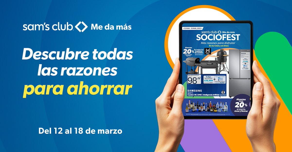 🤩 Ya está aquí el Flyer de #SocioFest 💙 bit.ly/FlyerSocioFest…  😎 
 aprovecha #MásRazonesParaDisfrutar con estos precios que tenemos para ti​.

#SamsMeDaMás #Flyer