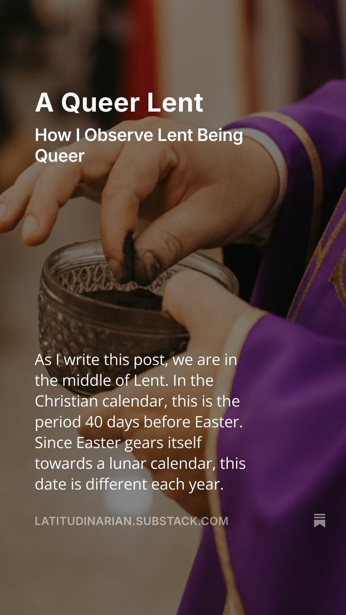 Forward2000's tweet image. open.substack.com/pub/latitudina…

The muse has struck. Today I wrote about #Lent.