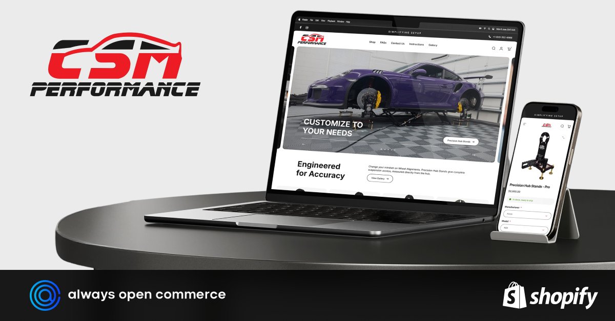 AOC_Florida's tweet image. Get ready to rev up your experience with CSM Performance! We helped them shift gears by migrating their website from WordPress to Shopify. #CSMPerformance #ShopifyMigration #WebsiteMigration #WebDesign #AlwaysOpenCommerce