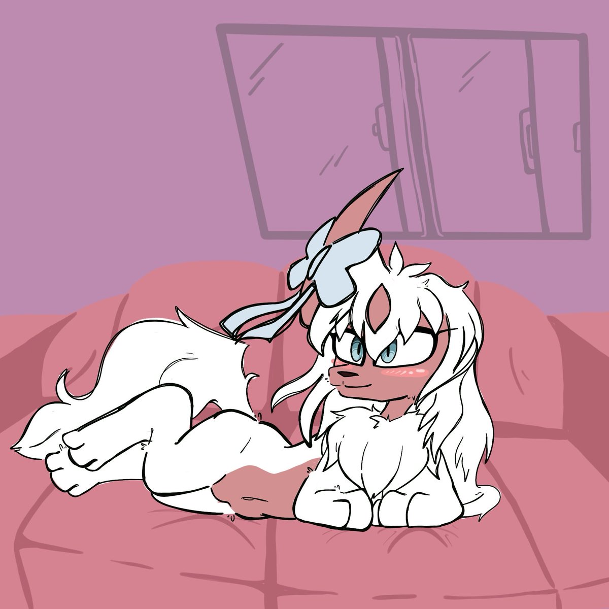 What’s she doin? taking  lounge?? a lay?? a sit maybe?