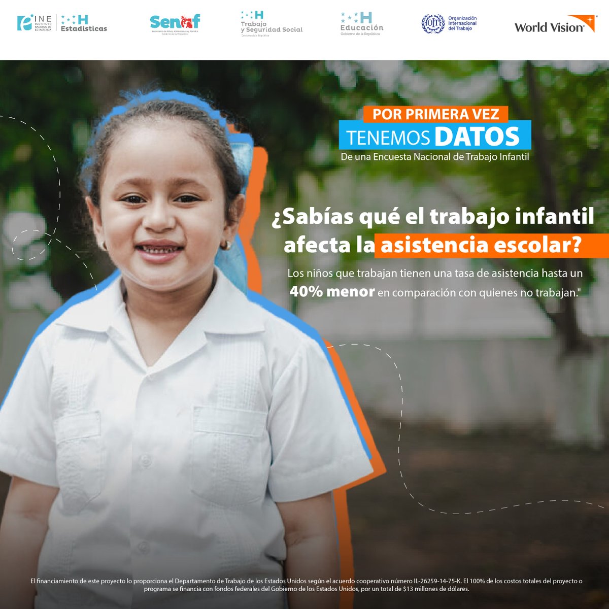 El trabajo infantil no solo roba la infancia, también afecta el futuro. Los niños que trabajan tienen hasta un 40% menos de asistencia escolar, limitando sus oportunidades para aprender y crecer. ¡Es momento de cambiar esta realidad!��

📲Descarga aqui:bit.ly/4hA6vVh