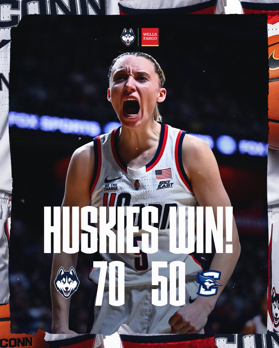 UConnWBB's tweet photo. HUSKIES WIN

@WellsFargo https://t.co/GcPngx8MAs