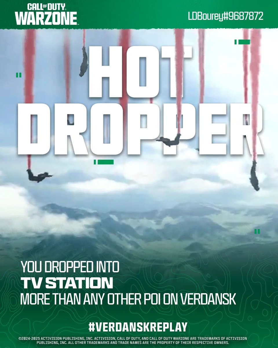 <a href="/ldbourey/">LDBourey🐝</a> <a href="/ldbourey/">LDBourey🐝</a> We know where you're dropping first when #Verdansk returns 🔥

Coming in hot. Like this post for another personalized achievement #VerdanskReplay 💪