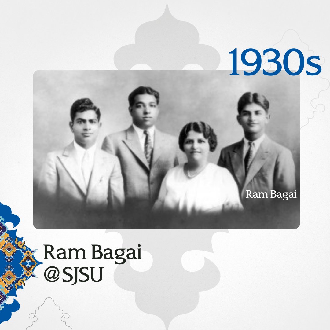 Ram Bagai, ’35, was one of the first South Asian students at SJSU. His parents were among the earliest South Asian families to immigrate to the U.S. in 1915.

Donate to the South Asians @ SJSU campaign today to ensure these legacies are remembered! tiny.sjsu.edu/sjsusouthasians