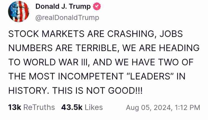 I agree Mr. President this is not good 😂