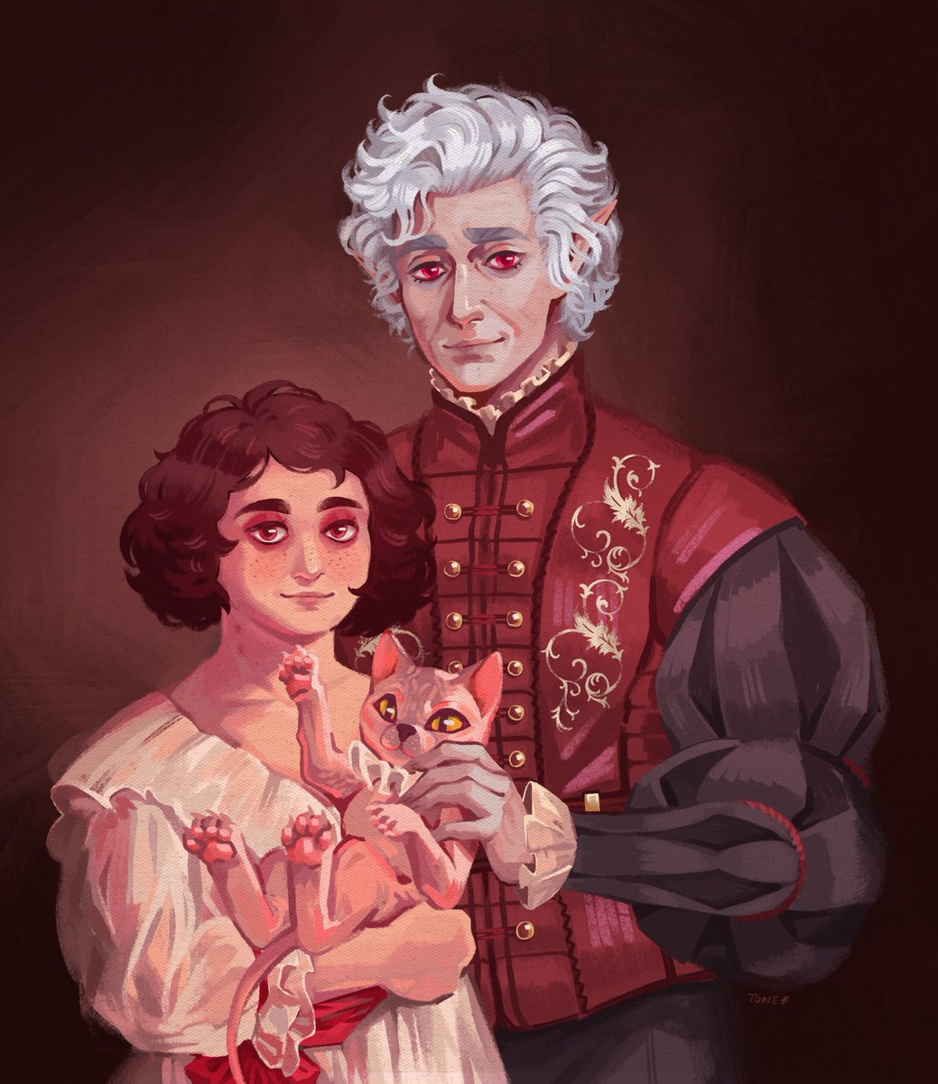 _Tonestar_'s tweet image. Happy National Vampire day please look at my OCs and Astarion I guess he can be there too