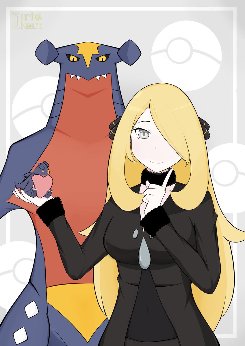 ReamDuri's tweet photo. Cynthia &amp; Garchomp

Idk, Garchomp face looks weird in that angle 😅
#ポケモン #Pokemon #シロ�� #Cynthia https://t.co/JoO84wzFJa