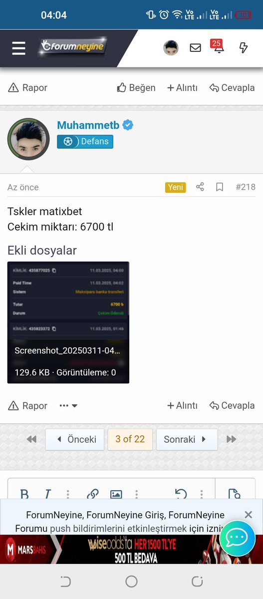 affedemez58's tweet photo. Tskler @MatixBet 
Cekim miktarı:6700 tl https://t.co/IzbO1U6BVU