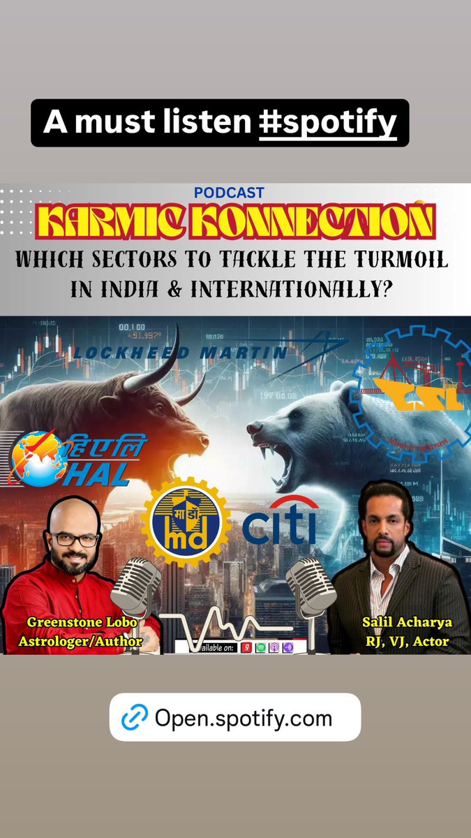 Salilacharya (@salilacharya) on Twitter photo And another new episode dropped of #karmickonnection .. listen in
open.spotify.com/show/6kTXJtgjz…
#spotify with <a href="/GreenstoneLobo/">GREENSTONE LOBO</a> and me #podcasts #astrology And another new episode dropped of #karmickonnection .. listen in
open.spotify.com/show/6kTXJtgjz…
#spotify with <a href="/GreenstoneLobo/">GREENSTONE LOBO</a> and me #podcasts #astrology