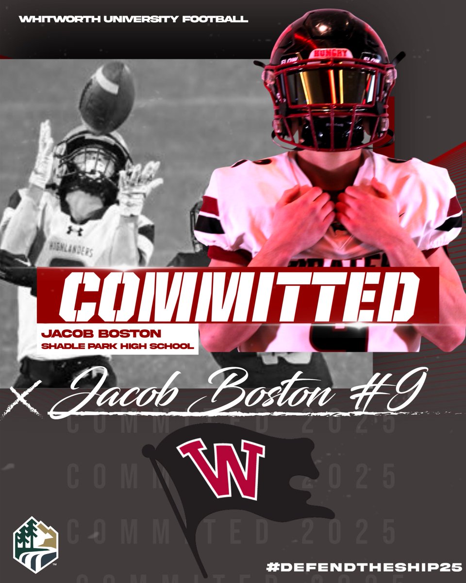 Grateful to announce my commitment to Whitworth. Excited to be a pirate!🏴‍☠️
<a href="/coachsandberg/">Rod Sandberg</a> <a href="/CoachJrodg/">Jake Rodgers</a>