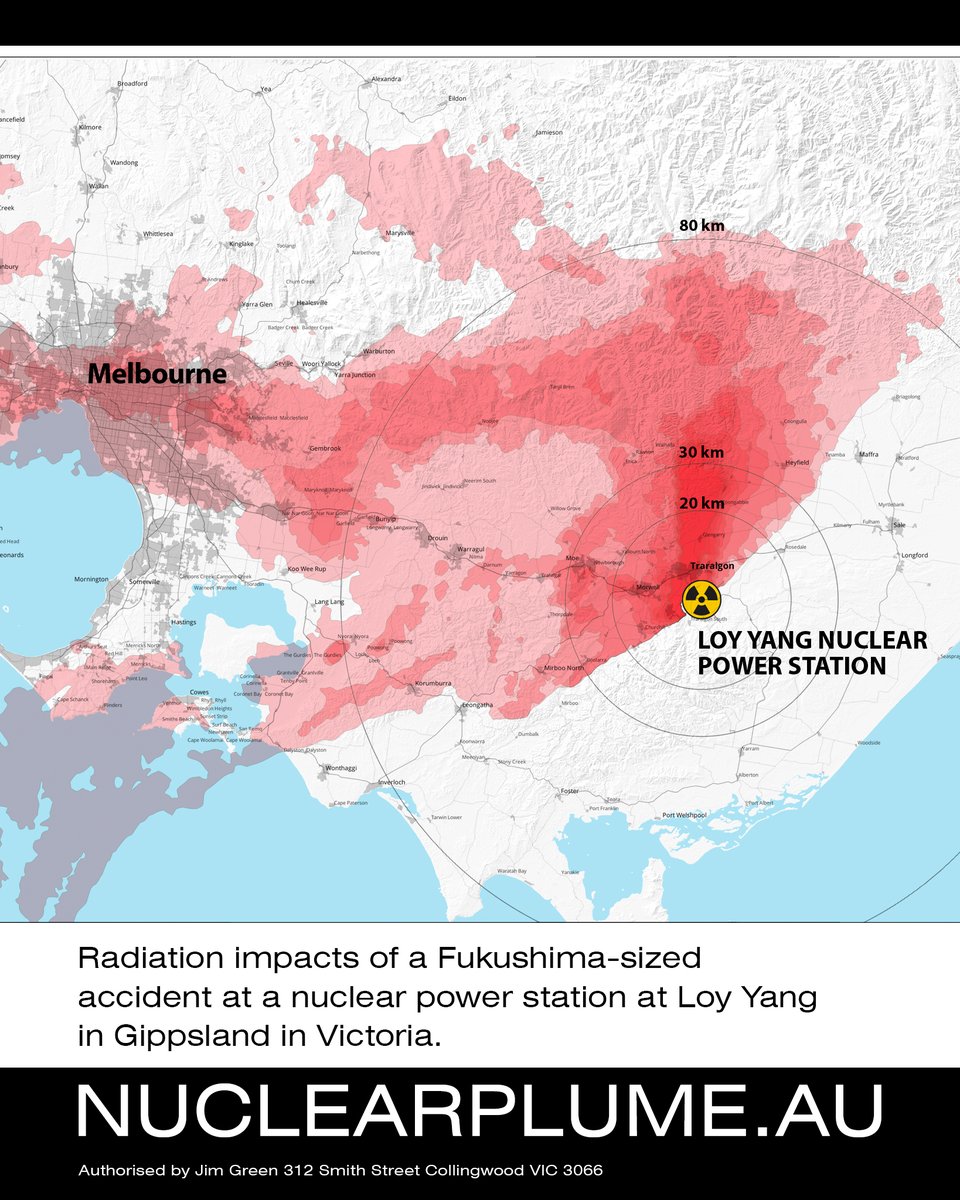 DCAN_Darebin's tweet photo. It's horrifying to see just how many people would be at risk in a nuclear accident if Peter Dutton’s proposed nuclear scheme goes ahead. New research released today by Don’t Nuke the Climate shows the risk for all seven sites proposed: https://t.co/4J13AObPve
#fukushimaneverhere https://t.co/yHxNXCVw1b