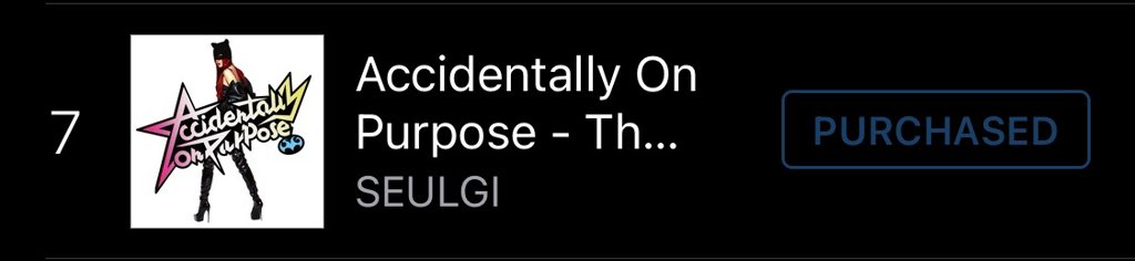 KangseulgiUSA's tweet image. Accidentally on Purpose is now #7 on US iTunes Albums Chart! Keep buying seulmates and seulgi enjoyers!!

#AccidentallyOnPurpose 
#SEULGI_BabyNotBaby 
#Seulgi #RedVelvet