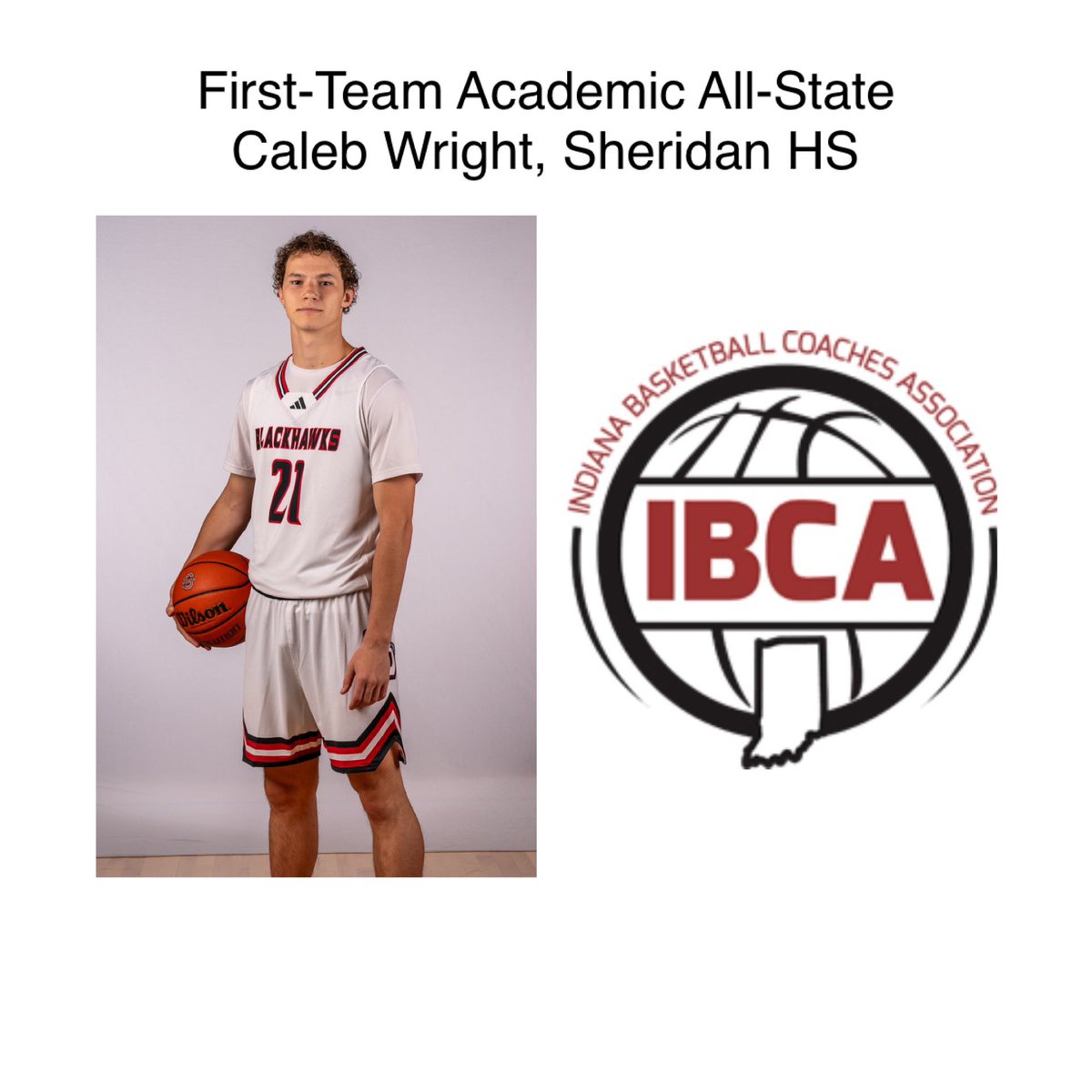 Congrats to Caleb Wright (Sheridan HS/Indiana Tech commit) for earning IBCA 1st Team Academic All-State!