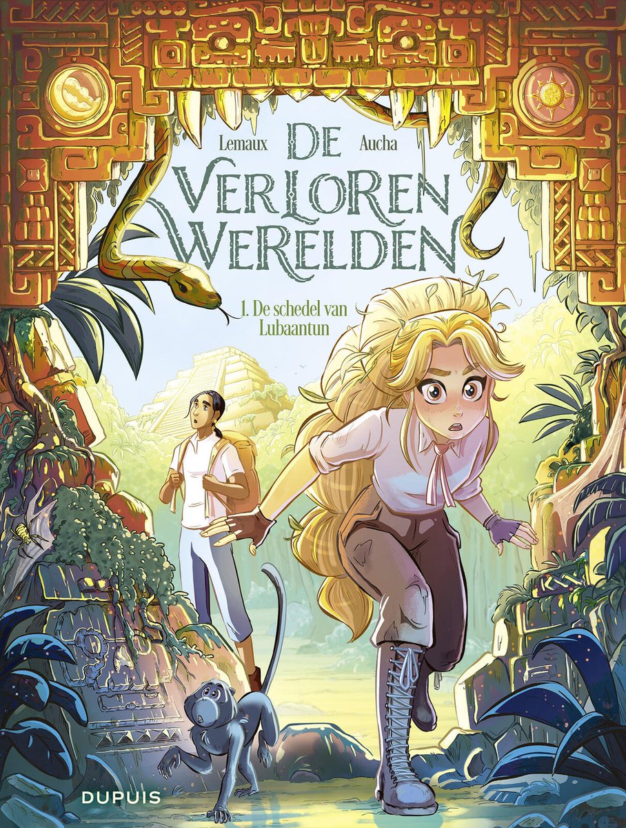 stripland_BENL's tweet photo. Tijd voor avontuur! De Schedel van Lubaantun, deel 1 van De #VerlorenWerelden, is verschenen bij #Dupuis. Londen, begin twintigste eeuw. #Amy slaagt erin haar adoptievader, een beroemd archeoloog, te overtuigen haar mee te nemen op missie naar Brits Honduras. #Lemaux #Aucha https://t.co/zIl8BO8x4s