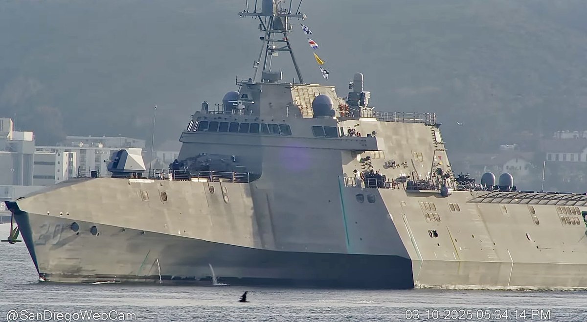 WarshipCam's tweet photo. USS Cincinnati (LCS 20) Independence-variant littoral combat ship coming into San Diego - March 10, 2025 #usscincinnati #lcs20

SRC: YT- SanDiegoWebCam https://t.co/zSMoGsnfPN