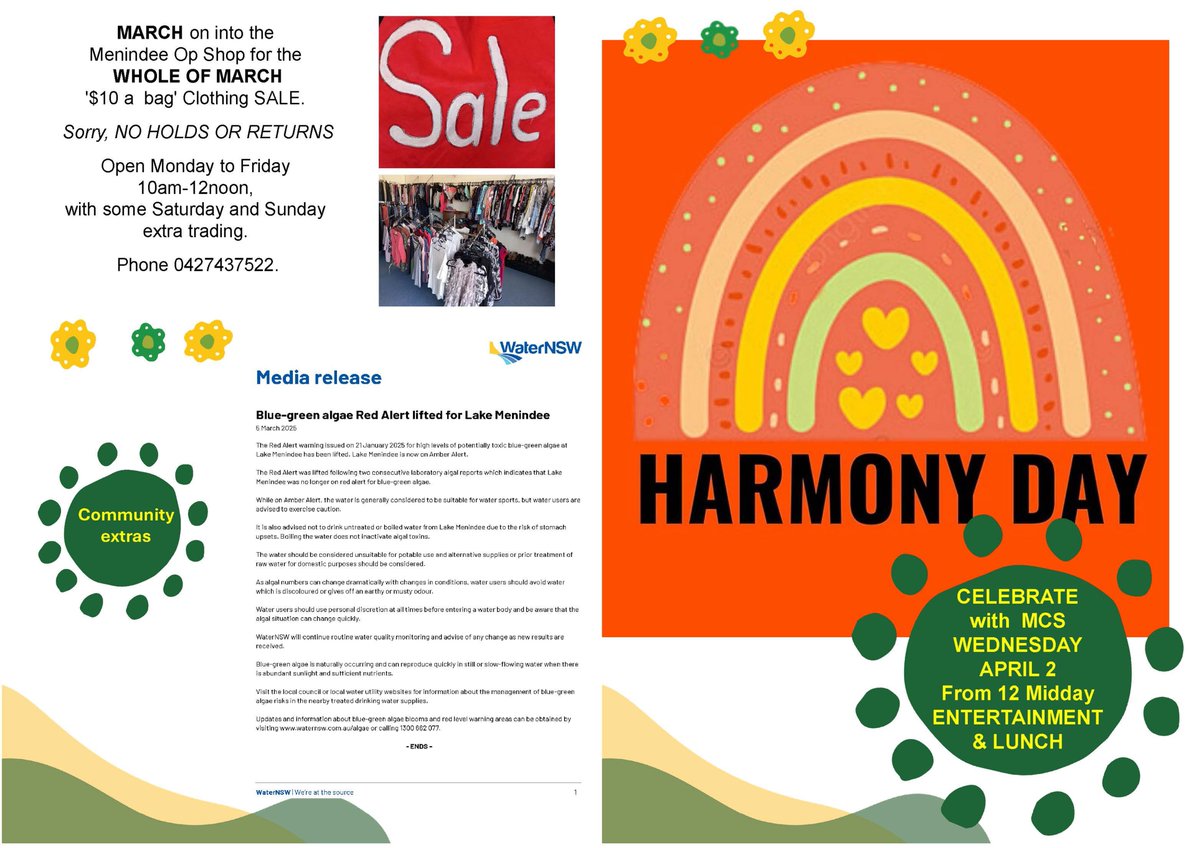 What's in this week's Menindee Central Newsletter?
See our learners discovering science.
Hear about NAPLAN and TAFE experiences.
And get ready, Harmony Day is coming!