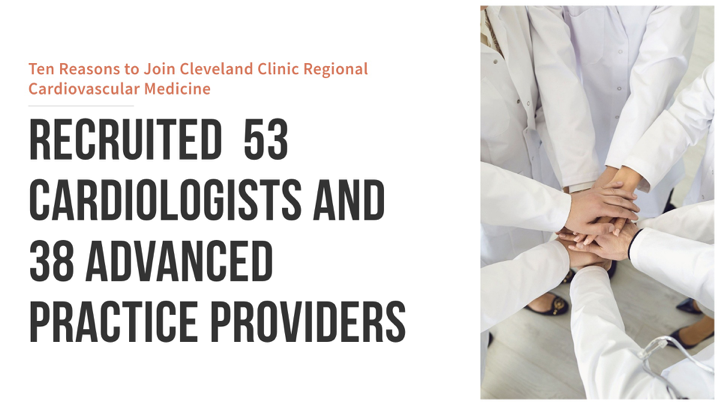 Umesh Khot (@umeshkhotmd) on Twitter photo Reason #3: Successful Recruitment of 53 Cardiologists and 38 APPs
We are proud to have these wonderful individuals joining us in Cleveland Clinic Regional Cardiovascular Medicine.
We believe you can join this rapidly growing practice for your career! Reason #3: Successful Recruitment of 53 Cardiologists and 38 APPs
We are proud to have these wonderful individuals joining us in Cleveland Clinic Regional Cardiovascular Medicine.
We believe you can join this rapidly growing practice for your career!