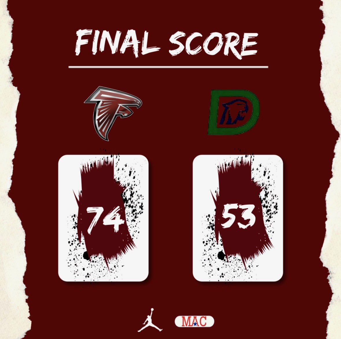 The Falcons are going to the Regional Championship after defeating Dakota 74-53
<a href="/AnayyaDavis/">Anayya Davis</a> 29 points 
<a href="/claireobrien888/">Claire O’Brien</a> 16 points
<a href="/Twright_3_/">Tyra Wright 🇨🇦/🇺🇸</a> 12 points 
<a href="/emilyleusby/">Emily Leusby</a> 9 points
Emma McNally 4 points 
Makenna Bettys and Lia Raciti 2 points each