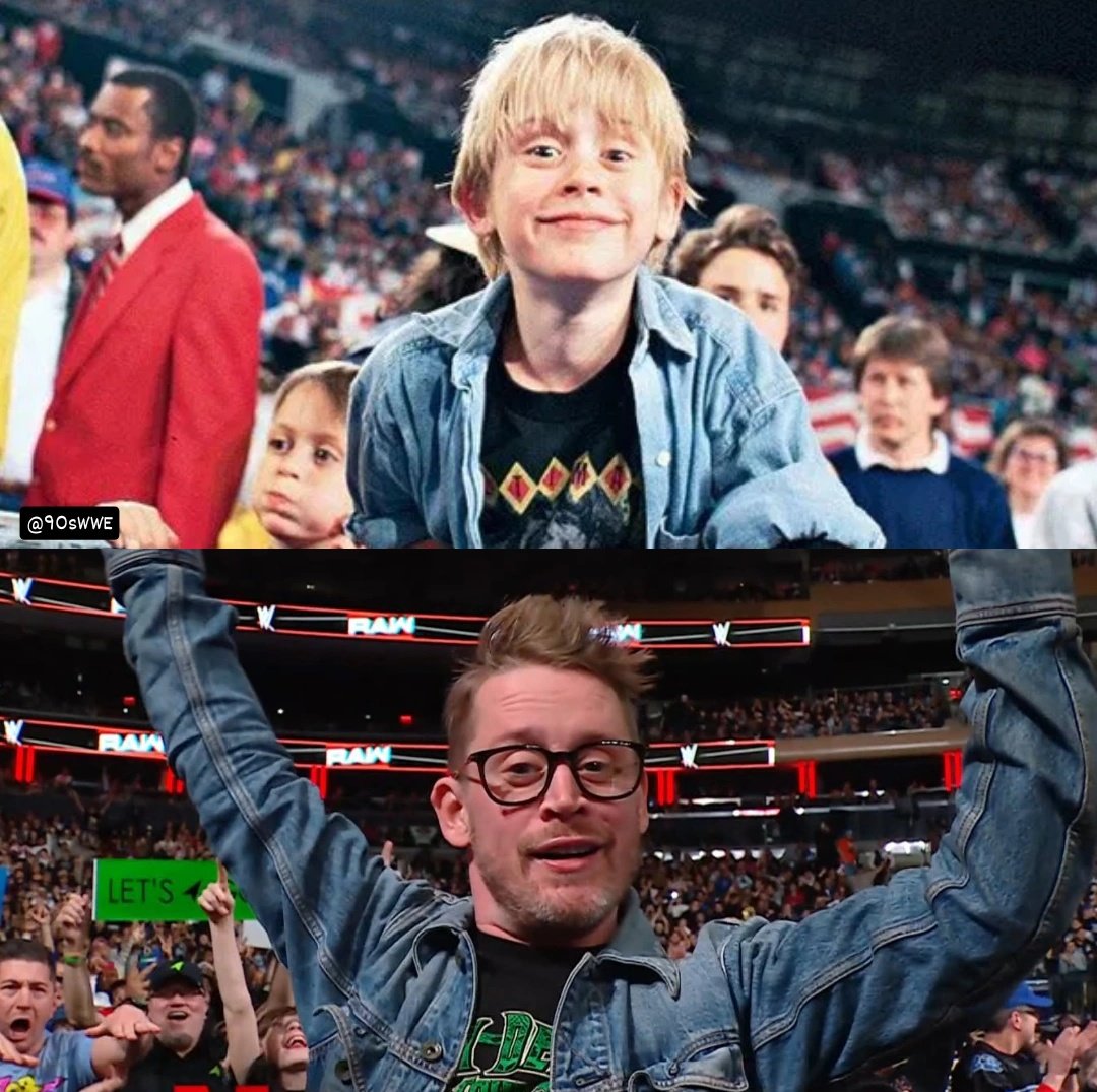 Macaulay Culkin has been a WWE fan forever 🙌🏻