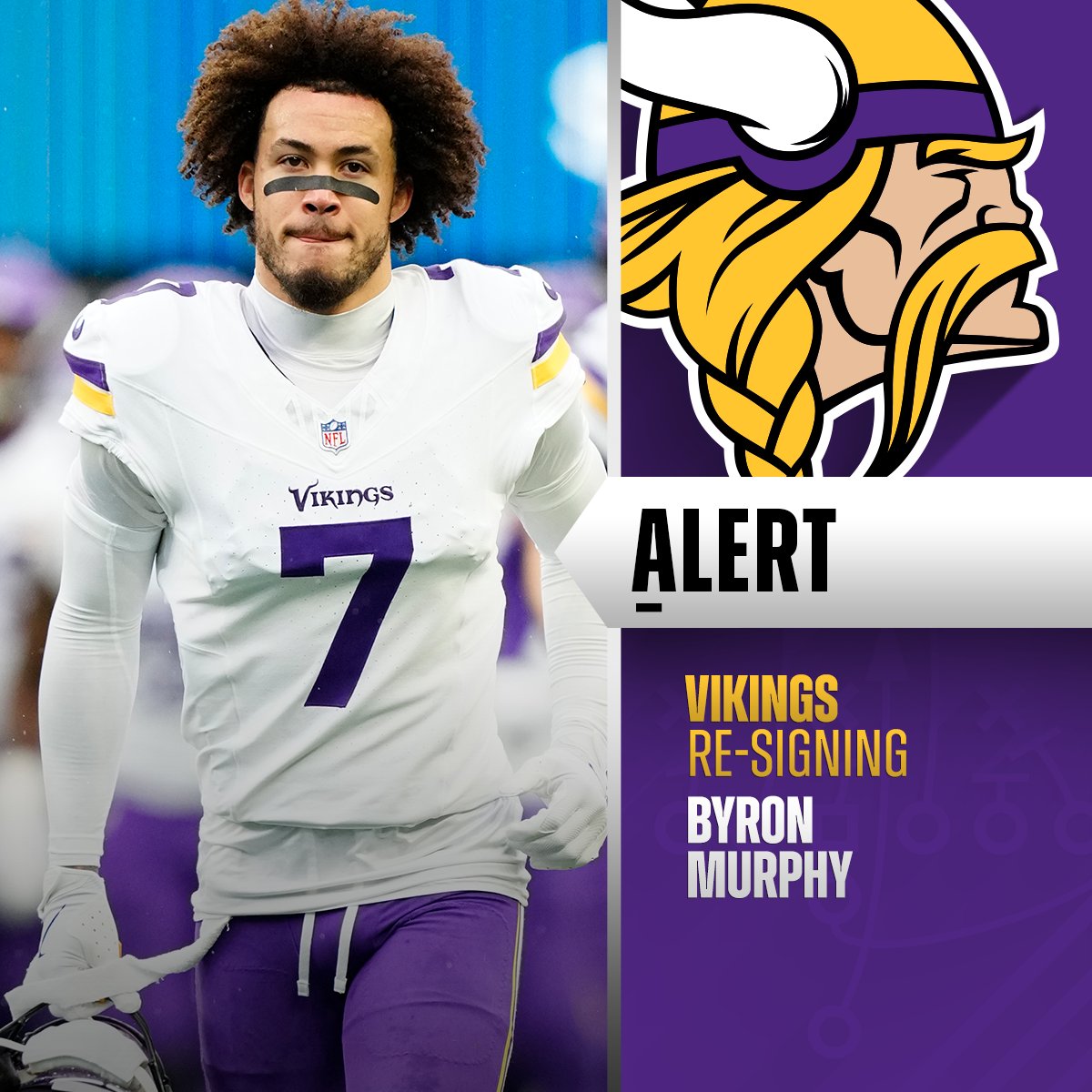 NFL (@nfl) on Twitter photo Vikings, CB Byron Murphy agree to 3-year, $66M deal. (via <a href="/RapSheet/">Ian Rapoport</a> + <a href="/TomPelissero/">Tom Pelissero</a>) Vikings, CB Byron Murphy agree to 3-year, $66M deal. (via <a href="/RapSheet/">Ian Rapoport</a> + <a href="/TomPelissero/">Tom Pelissero</a>)