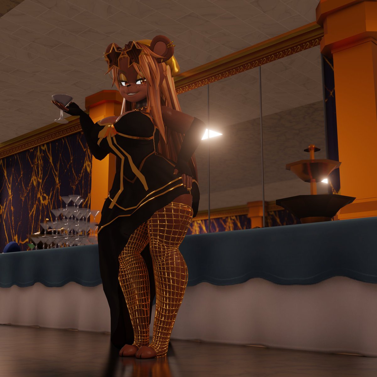 oohwhop716's tweet photo. Fenri gave me the French treatment I had let go my tiger strips and be the princess of pizza plex I like the sound to it. Yes I am apart of fenri girls as well. 
Render by @TomicooYt 
Christina ( Oohwhop) by @oohwhop716 
Original model by @CryptiaCurves 
#fnc #fazclaires https://t.co/BzEWBagoIK