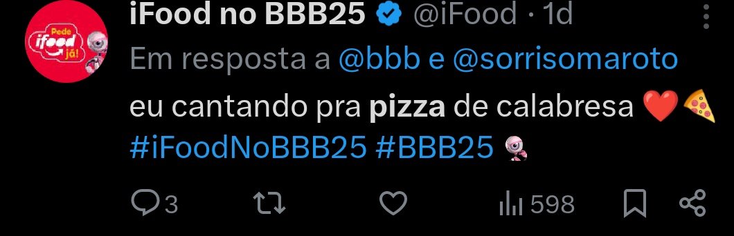 laurxbeats's tweet photo. @iFood #BBB25 #IFoodNoBBB25 https://t.co/rj83Ge4zWZ