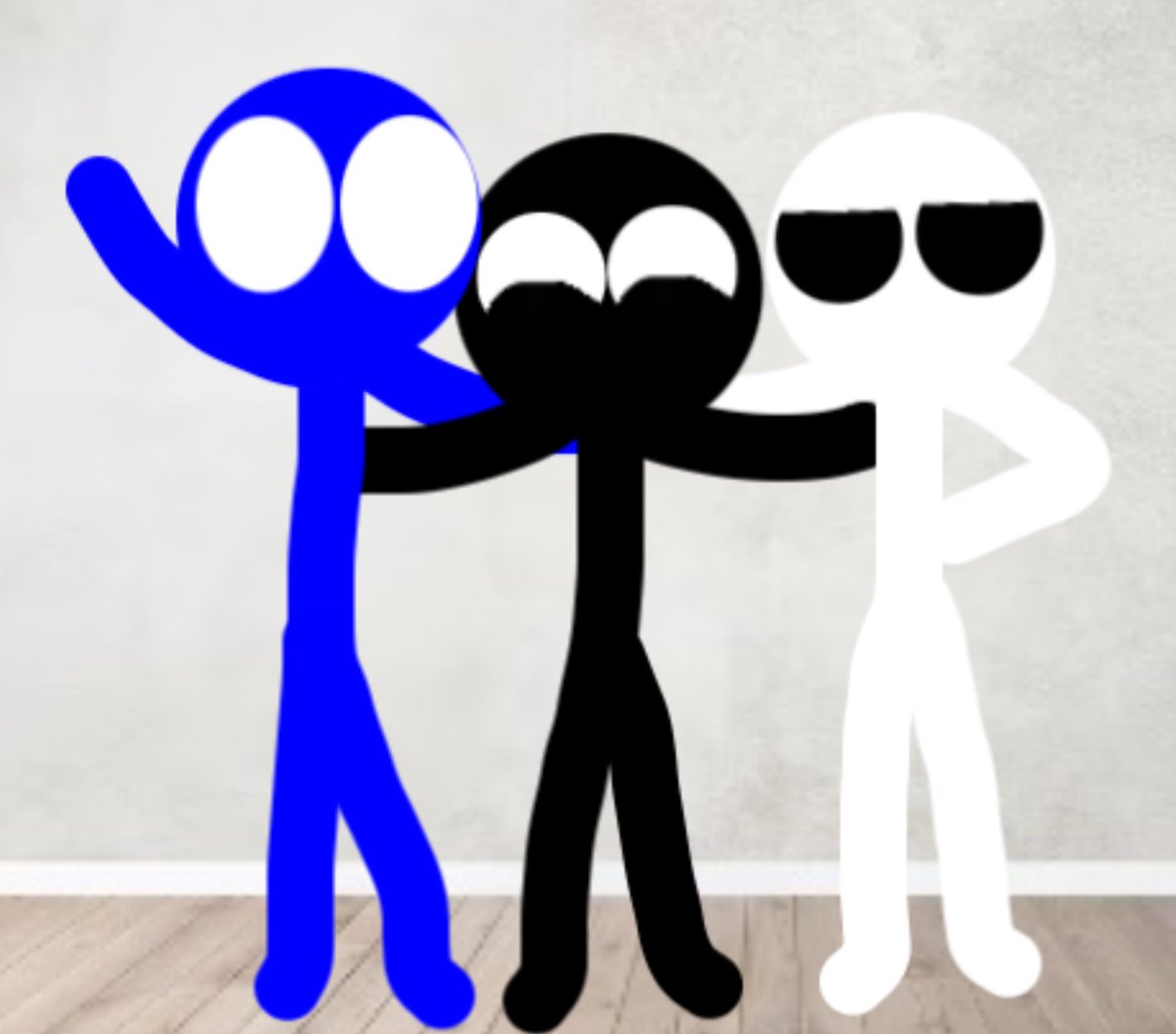 Challenge: can you draw my 3 stick figures running away from Huggy Wuggy after finding out he’s still alive?