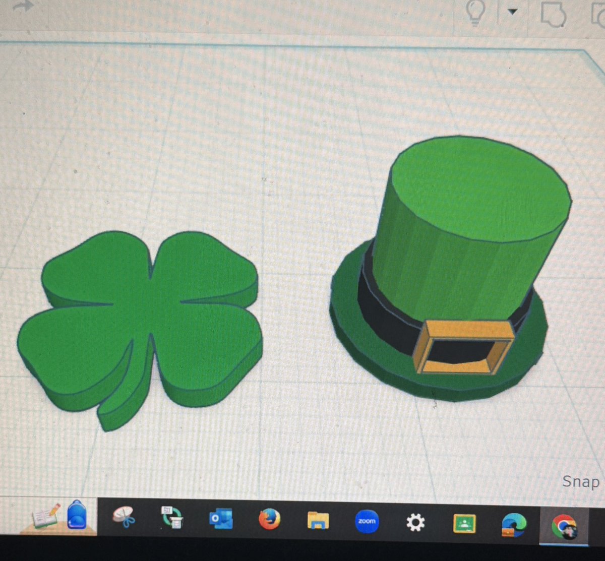 shobica_wadhwa's tweet photo. Students using last year's STEM Wednesday Lab video to create a clover effortlessly. Additionally using another video shared by a high schooler to create a leprechaun hat on @tinkercad 
https://t.co/I6JUqqdmsE
#StPatricksDay #MarchTheme https://t.co/2ahWVTPAye
