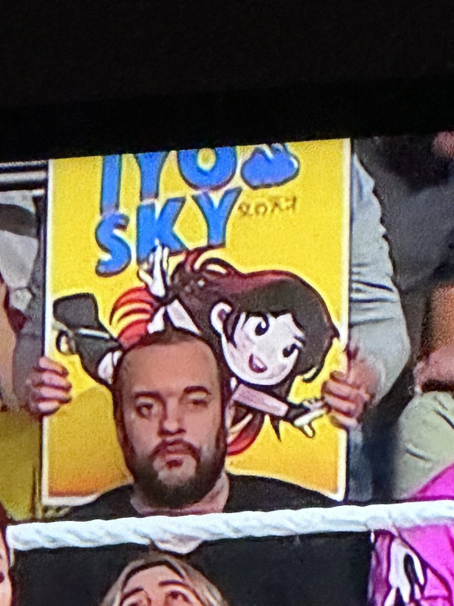 Who made this Iyo Sky/Mario sign?? I need to see the full artwork. #WWERaw