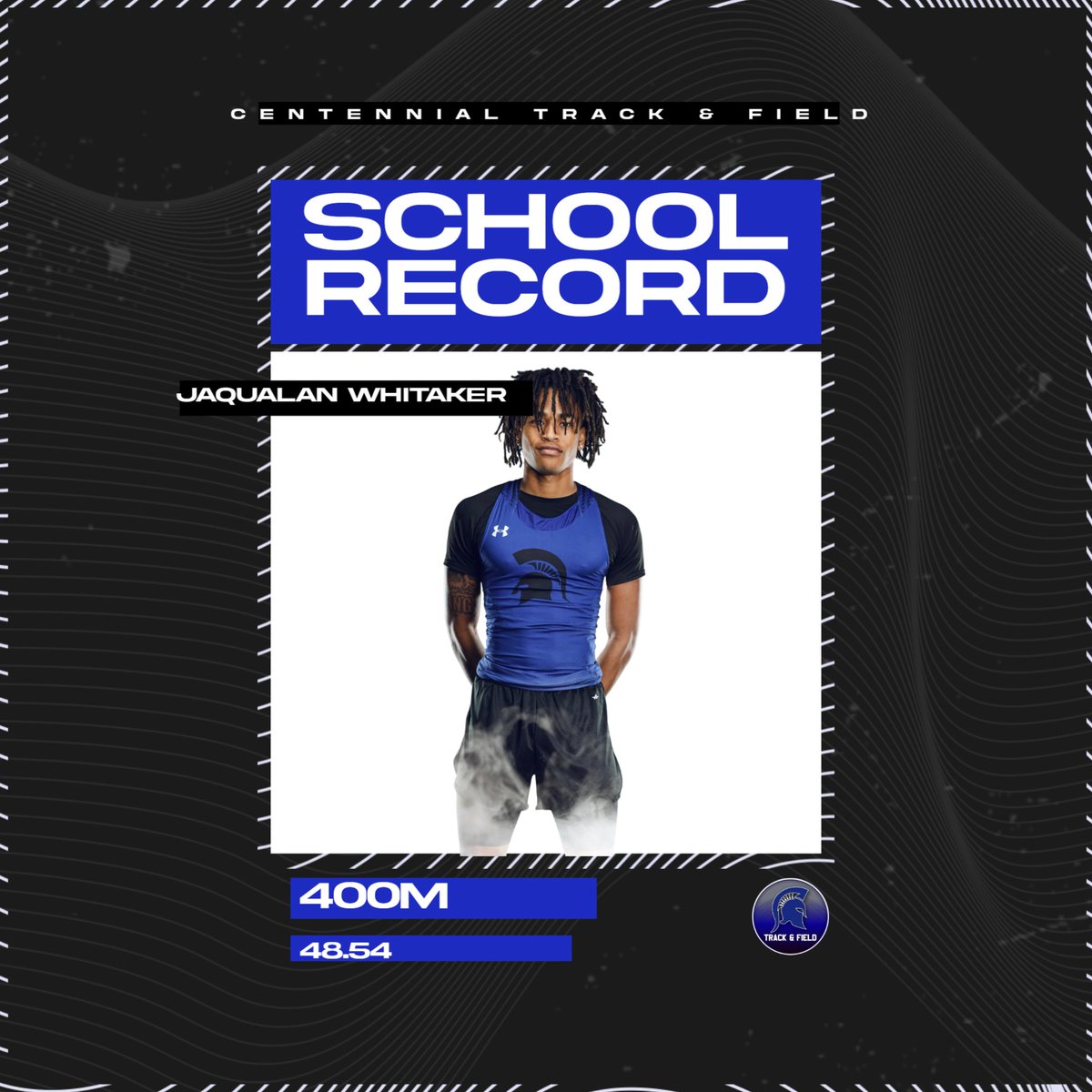Congrats to our unsigned senior JaQualan Whitaker who broke his own 400m record this past weekend!