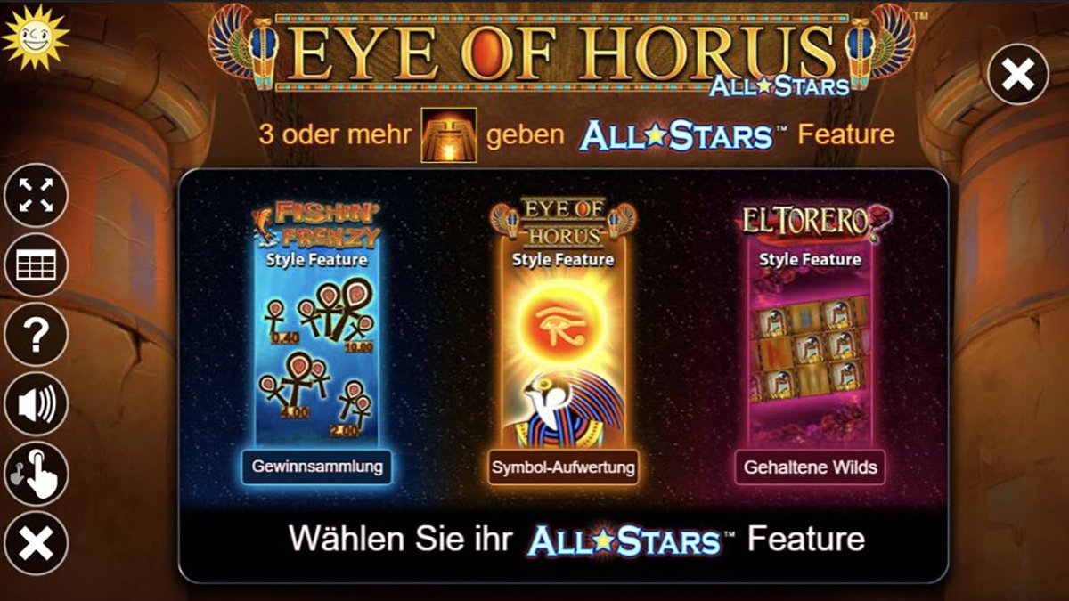 lucien_niemann's tweet photo. 3️⃣in1️⃣ #MerkurGaming #news: Eye of Horus All Stars mit Style Feature-Hattrick! Festures aus #OnlineSlots #FishinFrenzy #EyeOfHorus #ElTorero vereint! Mehr #Freispiele mehr #gewinnen und noch mehr #CasinoFun👍
Jetzt im #Merkur #OnlineCasino das neueste #SlotAbenteuer erleben🎰 https://t.co/tVr2CeG3cX