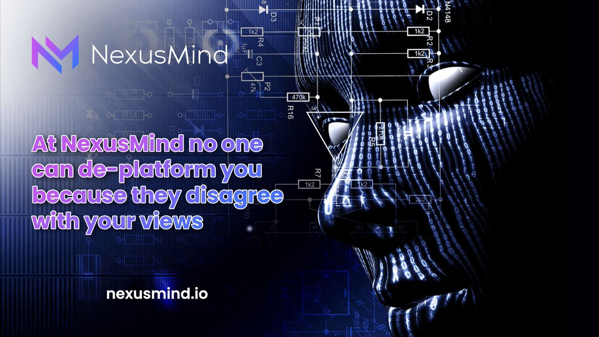 At #NexusMind, no one can deplatform you because they disagree with your views 💯

There’s no Elon, there’s no Jack, there’s no Mark 🥳

Permissionless, decentralized ownership empowers freedom 💪

$NMD $UNMD