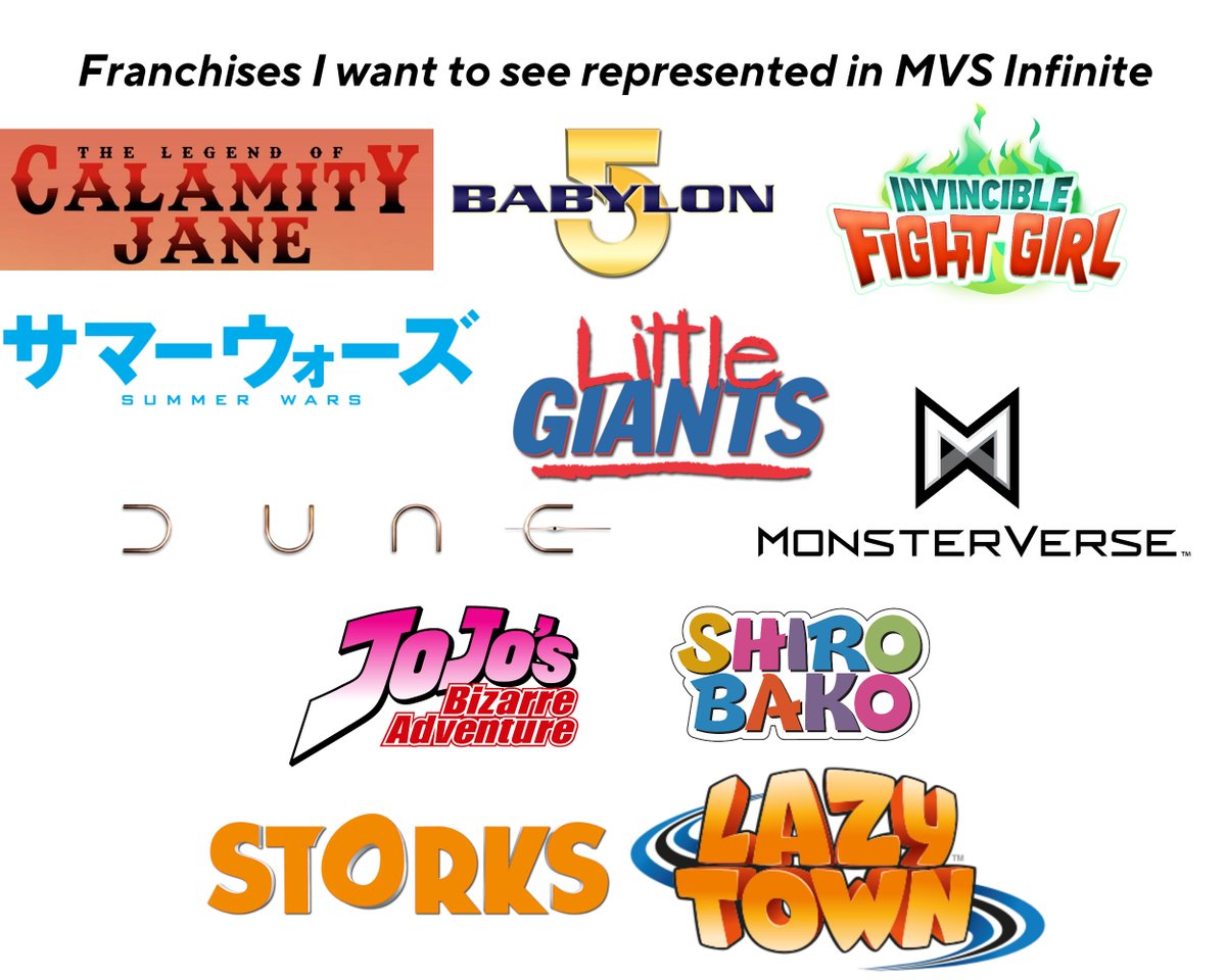 DanielNayra2's tweet image. What are some franchises that you want to see represented in MVS Infinite? It can be through Fighters, Maps or Cosmetics.

#mvsinfinite #multiversus 

Here are mine: