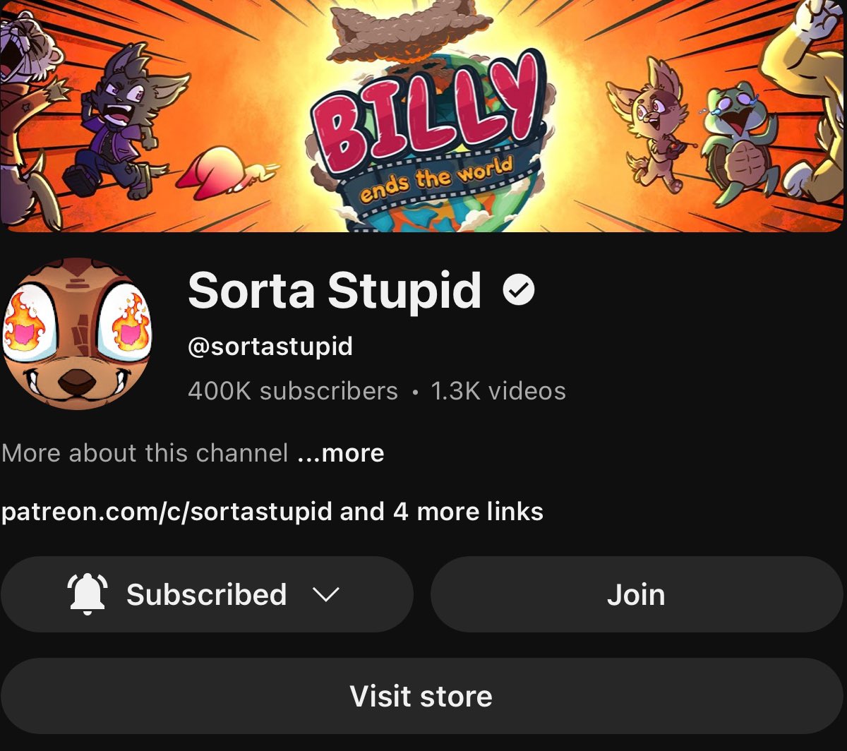 I would like to say Congratulations to the <a href="/SortaStupidCrew/">Sorta Stupid</a> for hitting 400,000 subscribers on their <a href="/YouTube/">YouTube</a> channel today!🔥