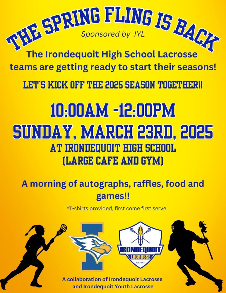 Spring Fling 2025! <a href="/WIEagles/">Irondequoit High School Athletics</a> <a href="/IHSWMNSLAX/">IHS WOMENS LACROSSE</a>