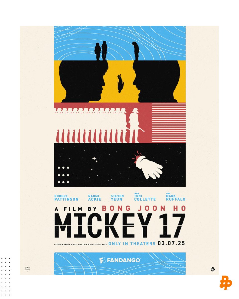meokca_inc's tweet photo. Here's our official art for @warnerbros  new Bong Joon-ho film, @Mickey17Movie 

Illustrated by Poster Posse artists:
@OrlandoArocena 
Drew Shannon
@SG_Posters 
@iamYoAz 

Sound off if you have seen it and let us know what you thought... https://t.co/RF0Z9z5iLN