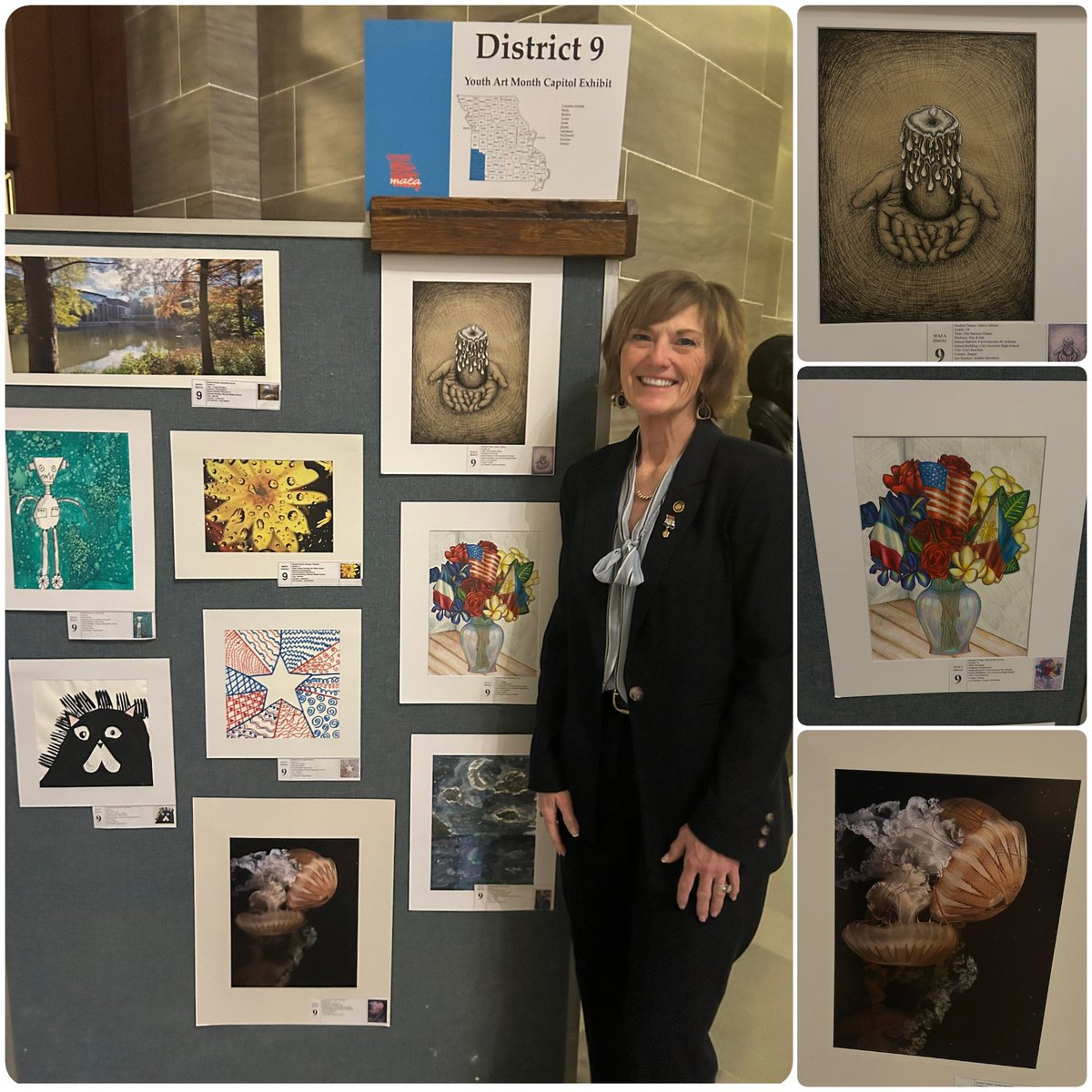 CJheartart's tweet photo. Youth art month is observed throughout the nation, each March to celebrate the learning, skill-building, and life enriching power of visual art education. Proud of MAEA District 9 Artist from CarlJunction HS. #SWMO @mogop_jasper https://t.co/AfyibiF2CD