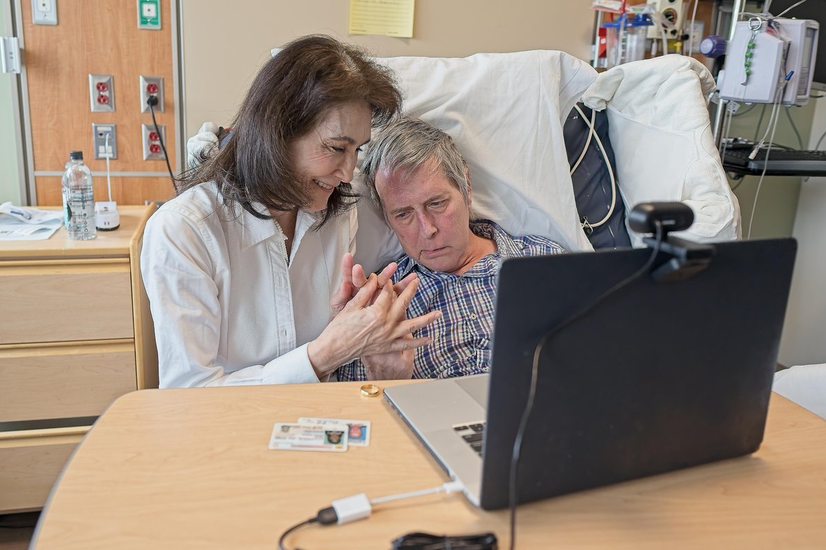 SutterHealth's tweet photo. Love knows no bounds, and neither does compassionate care. ❤️ When patient Joe Dea and Melissa Force decided to marry, the team at Sutter’s Alta Bates Summit Medical Center made it happen in just 24 hours. Read their touching story: https://t.co/DHdlk8zdJm. https://t.co/pTcq1rcLkU