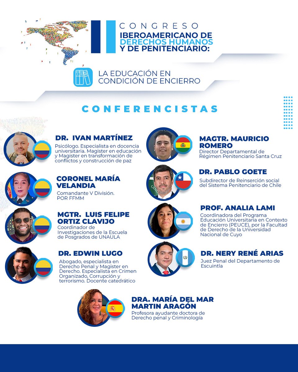 ALDP06218914's tweet photo. Todo listo para el II CONGRESO IBEROAMERICANO DE DERECHOS HUMANOS Y DERECHO PENITENCIARIO LA EDUCACIÓN EN CONTEXTO DE ENCIERRO 
13, 14 y 15 de marzo #SantaMarta #Colombia 🇨🇴 
#UniversidadSergioArboleda
@INPEC_Colombia 
¡Seguimos construyendo Academia Latinoamericana!! https://t.co/TFhYlTh6c1