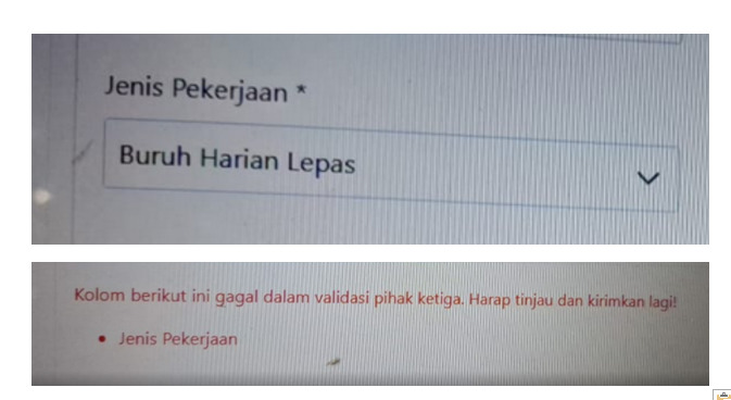 Min <a href="/kring_pajak/">#PajakKitaUntukKita</a> lagi bantu lawan transaksi di menu "Daftar Disini" tapi saat isi jenis pekerjaan seperti itu, dia tukang service Ac, tidak ada kantor atau apa hanya rumahan... harusnya isi apa yah.. atau ikuti KTP dimana pekerjaannya , diKTP Belum / Tidak Bekerja