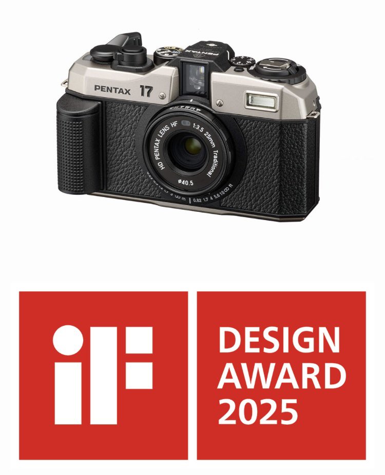 takeeee507's tweet photo. この度、PENTAX 17が1953年以来ドイツハノーファーで選考されるiF Design Awardを受賞致しました。先日のドイツのGerman Design Awardに続き、二つ目の国際デザイン賞となりました。ひとえに皆さまからの応援の賜物であり心より感謝申し上げます。ありがとうございました！

https://t.co/uK07wJNCin https://t.co/GAxCwSd3ky