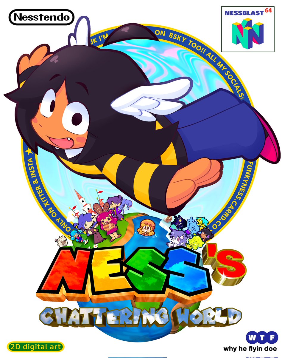 Nessblast's tweet image. yo! i'm Ness!! i'm an artist
i draw whatever, like characters from stuff i enjoy and occasionally my own OCs :p
i make cartoony digital and traditional art, funky music and (kinda) funny stuff! i try my best, i hope you enjoy my works!
(・∀・)
funkyness.carrd.co
