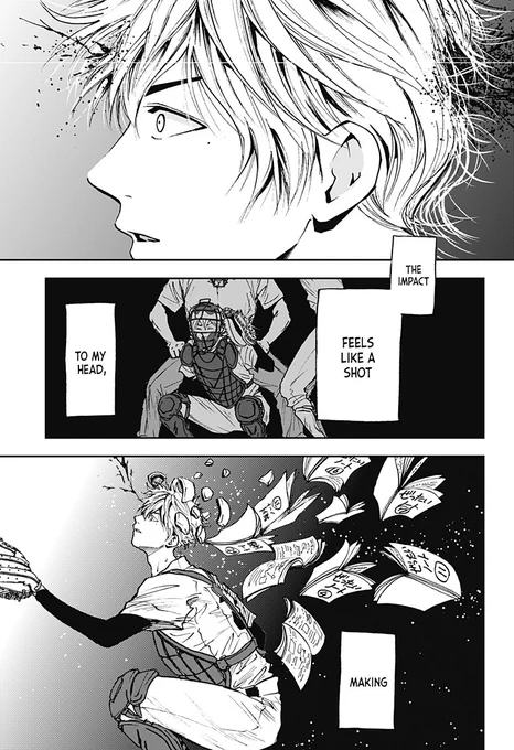 but to kiyomine, baseball was a sport that he enjoyed playing with kaname. and i love that with each pitch from kiyomine, who cares for his friend, kaname remembers more about his relationship with kiyomine and unearths the complex traumatic feelings he has with him 