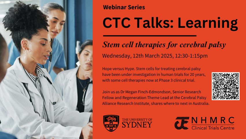 NHMRC CTC (@trialscentre) on Twitter photo 📢 Don’t miss tomorrow’s session of #CTCTalks: Learning! Join us as <a href="/DrMeganFE/">Dr. Megan Finch-Edmondson</a> discusses Stem cell therapies for cerebral palsy: Hope versus hype.
📅🔗 Explore & Register for all upcoming sessions here: rb.gy/oceka5
📺 Missed a Talk? Catch up here: 📢 Don’t miss tomorrow’s session of #CTCTalks: Learning! Join us as <a href="/DrMeganFE/">Dr. Megan Finch-Edmondson</a> discusses Stem cell therapies for cerebral palsy: Hope versus hype.
📅🔗 Explore & Register for all upcoming sessions here: rb.gy/oceka5
📺 Missed a Talk? Catch up here: