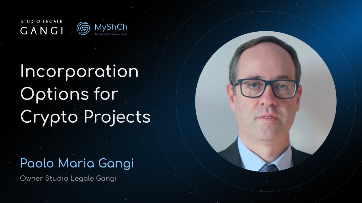 <a href="/PaoloMGangi/">Paolo Maria Gangi</a> EU lawyer &amp; Crypto advocate
with report 
"Incorporation Options for Crypto Projects. Web3 Law Conference"

March 11, 4 PM UTC
INVITE: t.me/+VhneBU4CpDlhN…

#Web3 #Law #CryptoLawyer  #Legal