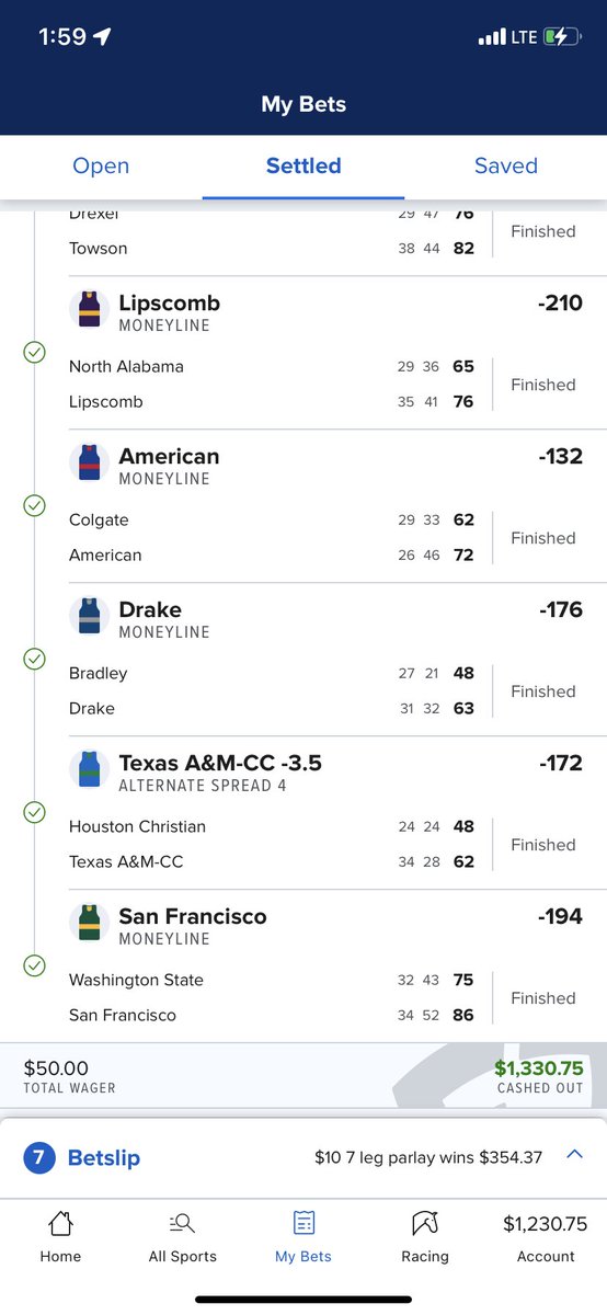 WiltJack100's tweet photo. Last nights parlay #betting #fanduel #parlay https://t.co/8ZBInPsvBI