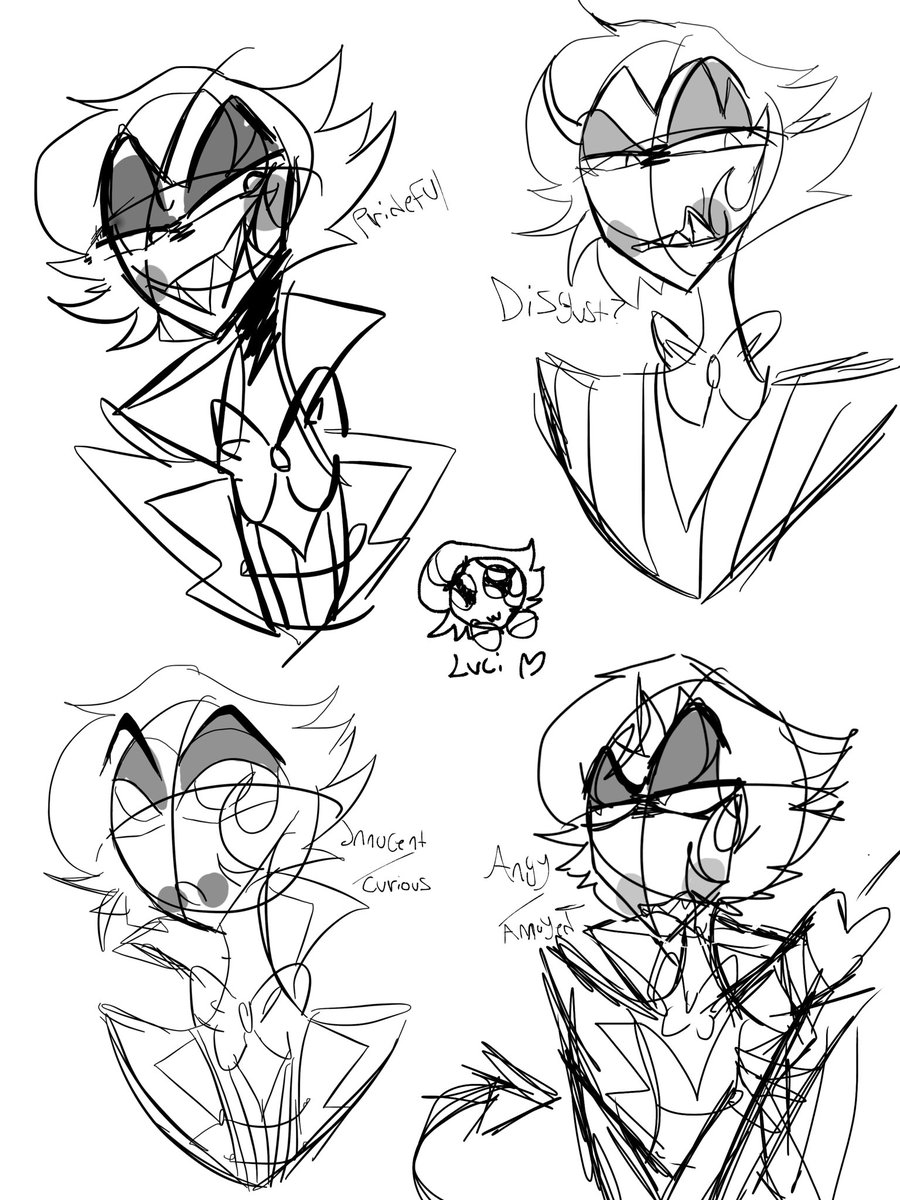 Staticduxk's tweet photo. Lucifer practice expressions ><
#LuciferMorningstar #LuciferHazbinHotel #skeching https://t.co/Sp2KxwHjsG